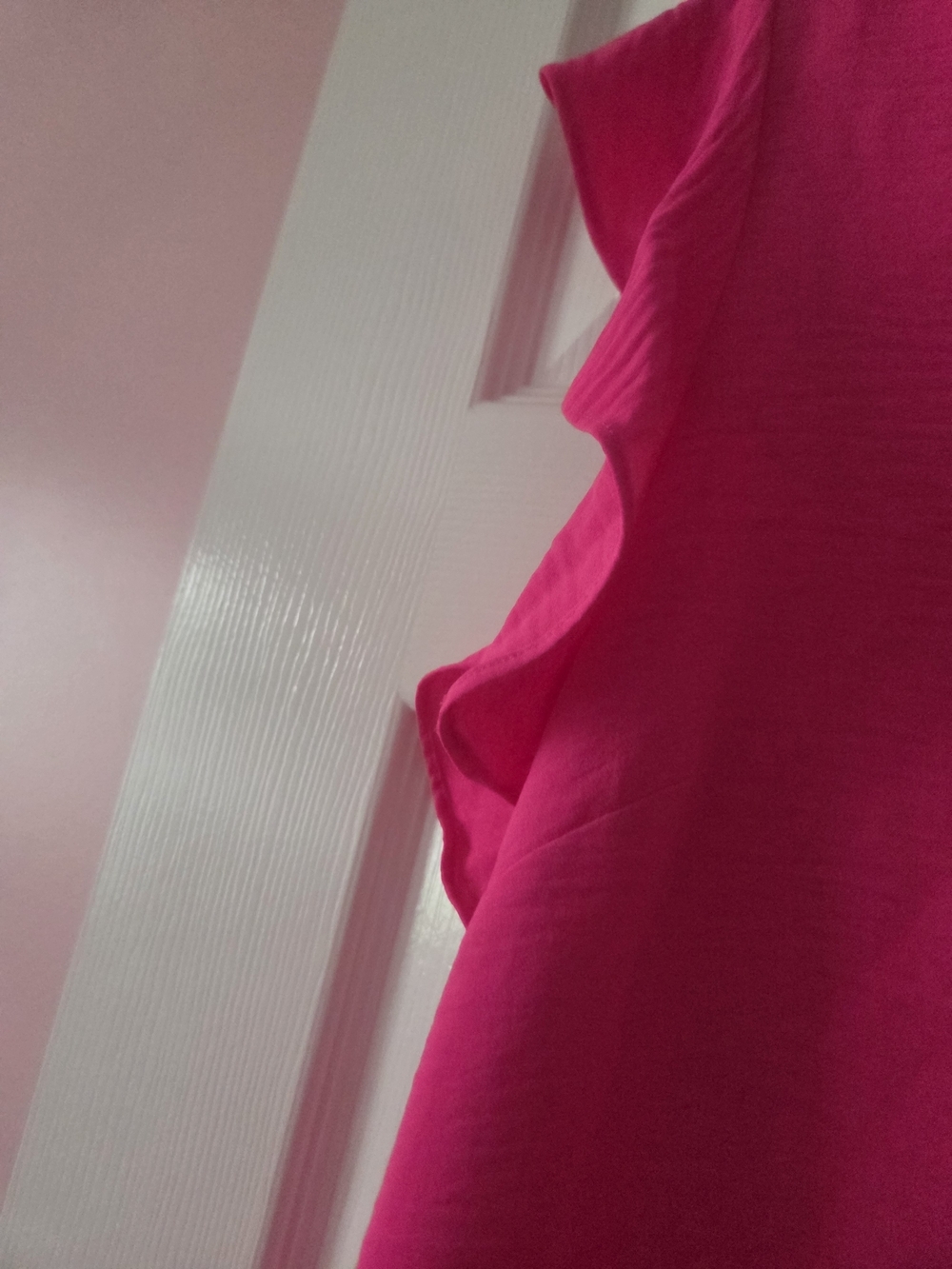 Cato Pink V Neck Ruffle Sleeve Dress Size L - Picture 3 of 4